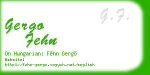 gergo fehn business card
